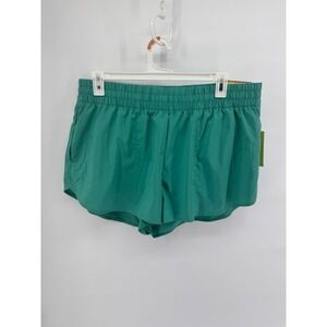 All in Motion Womens XXL Green Mid Rise Run Shorts 3 Inch Inseam NWT